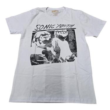 Imagem de Camiseta Sonic Youth Blusa Banda de Rock Branco Bo684bc - Bandas, Bran