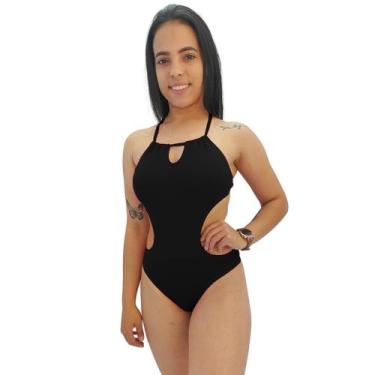 Imagem de Maiô Com Bojo Engana Mamãe Traspassado Costas Poliamida - HYPE MODAS, 