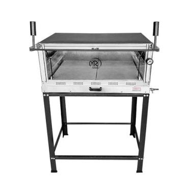 Imagem de Forno Industrial Pizza 130Lts 80x60 Refratário e Termômetro - Leona