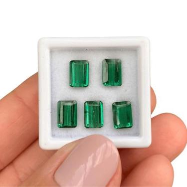 Imagem de 5ø Turmalina Verde Azulada Baguete 5,49ct - ENE2ESE