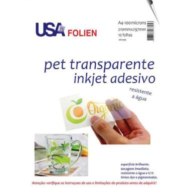 Imagem de Papel Fotografico INKJET A4 Vinil Ades.semi Trasparente PCT.C/10 - Usa