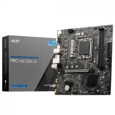 Imagem de Placa Mãe MSI PRO H610M-G, Chipset H610, Intel LGA 1700, M-ATX, DDR5