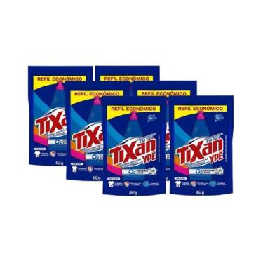 Imagem de kit 6 Tira Manchas Tixan Gel Roupas Coloridas Sachê 462g