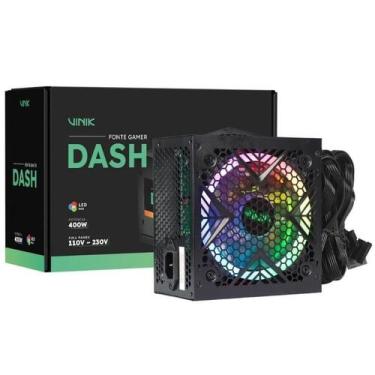 Imagem de Fonte Gamer DASH 400W Preto com FAN LED RGB - VFG400WPR (7908445449329