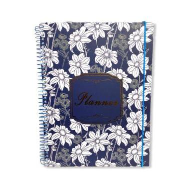 Imagem de Planner De Flores 2021 Agenda Caderno Com Espiral 96 Folhas 176 x 240m