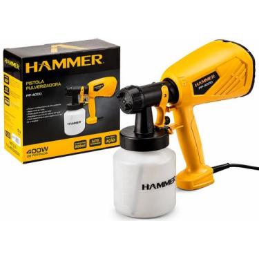 Imagem de Pistola Pintura Pulverizador Hammer 400w 500ml Gypp4000 Cor Amarelo 22