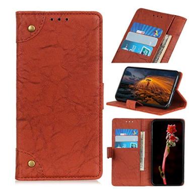 Imagem de Capa para celular com fivela de cobre retrô Crazy Horse Texture Horizontal Flip Leather Case para Nokia 3.2, com suporte e compartimentos para cartões e carteira (preto) Bolsas (Cor: Marrom)