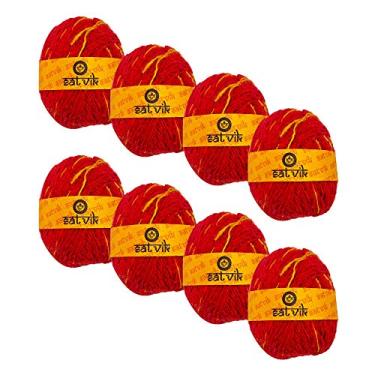 Imagem de Craftsman Set of 8 Satvik Red Moli Kalawa Mouli Mauli Hindu Pooja Item Accessories