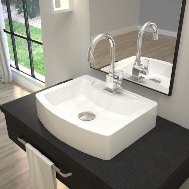 Imagem de Cuba para Banheiro RT41W Retangular Aria Compace Branco