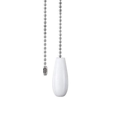 Imagem de Puxadores de corrente de ventilador de teto de madeira branca para corrente de ventilador de teto 1 pacote