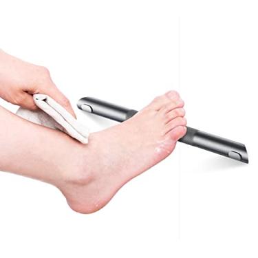 Imagem de Sanliv Barra de descanso para pés de chuveiro, descanso de pé de canto para depilar pernas, borda de pé de chuveiro montada na parede, barra de latão serrilhado antiderrapante, degrau de banheiro,