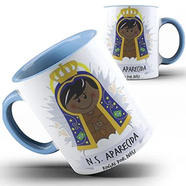 Imagem de Caneca azul Santinha Nossa Senhora Aparecida