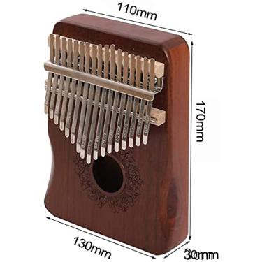 Imagem de 17 Chaves Kalimba Polegar Africano Dedo Piano Madeira Instrumento Musical Portátil Kalimba (estrela da sorte)