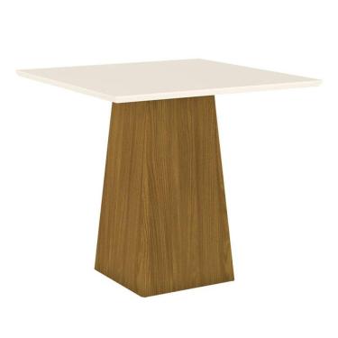 Imagem de Mesa de Jantar Dora 90 cm Tampo Reto Nature Off White - Henn