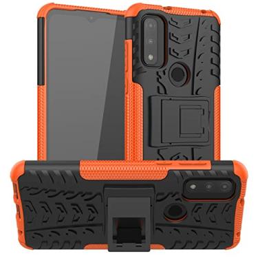 Imagem de YUNCHAO Caixa de telefone Para Motorola Moto g puro pneu textura de choque TPU+PC Caixa de telefone com suporte capa para celular