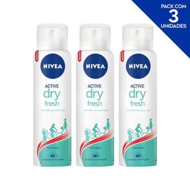Imagem de Desodorante Antitranspirante Aerosol Nivea Dry Fresh 150ml- 3 Unidades