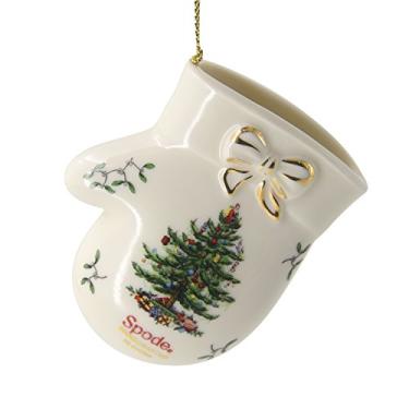 Imagem de Spode Luva de Natal do bebê com enfeite de árvore anual 2015 (data)