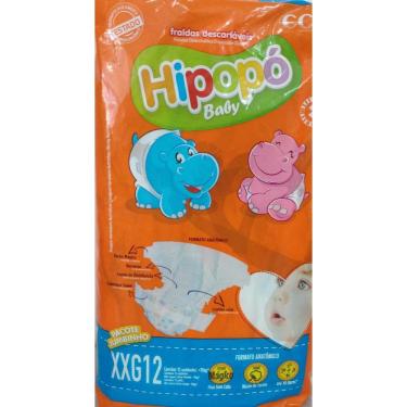 Imagem de Fralda Infantil Hipopo Baby Jumbinho Xxg C/12