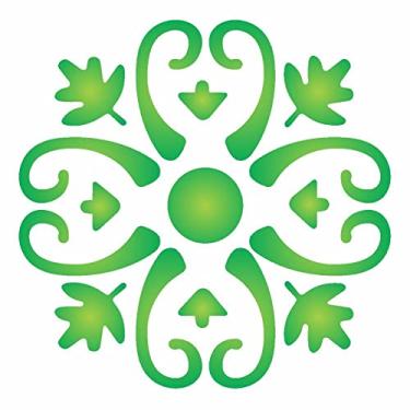 Imagem de Stencil de Plástico para Pintura OPA 10 x 10 cm - 144 Arabesco Folhas
