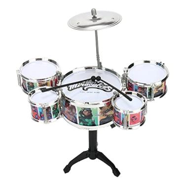Imagem de Set de Bateria Miraculous Ladybug com Baquetas e Banco Multikids - BR1607