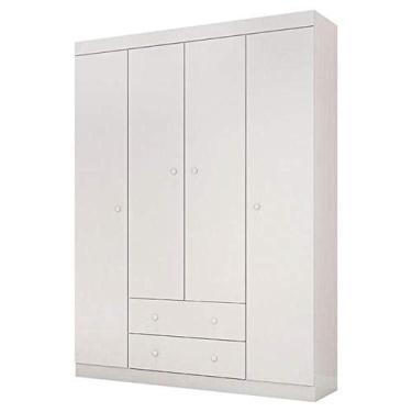 Imagem de Guarda roupa infantil 4 portas e gaveta Elisa Branco Phoenix