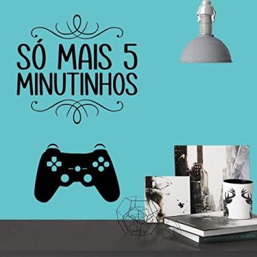 Imagem de Adesivo de parede frase Gamer 5 minutos 50cm x 78cm