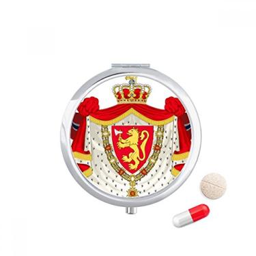 Imagem de Porta-comprimido com símbolo nacional da Noruega, bolso para remédios