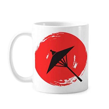 Imagem de Caneca japonesa com ilustração de pintura de pincel, cerâmica, café, porcelana, louça, louças