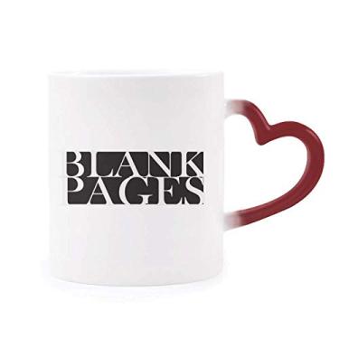 Imagem de Caneca de grés com personagens elegantes em branco sensível ao calor que muda de cor vermelha