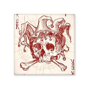 Imagem de Coringa, Coringa, Coroa, Esqueleto Carta, Padrão de Cartão, Cerâmica Brilhante, Decalque Brilhante, Pedra Adorna de Tijolos