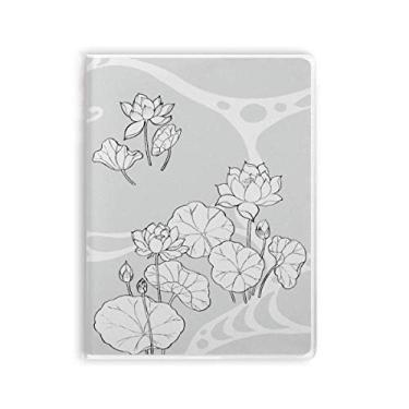 Imagem de Caderno de folhas de lótus Flower River Flower Plant Caderno Diário de capa macia