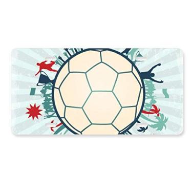Imagem de DIYthinker Placa de licença Earth Trees Futebol Futebol Esportes Carro Decoração Acessório de Aço Inoxidável