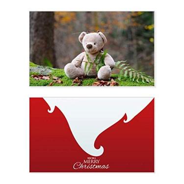 Imagem de Urso de pelúcia florestal, ciência, natureza, feriado, feriado, cartão de felicitações, mensagem de Natal