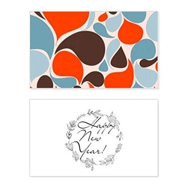 Imagem de Gotas de água coloridas, festival de ano novo, cartão de felicitações, mensagem de abençoar presente