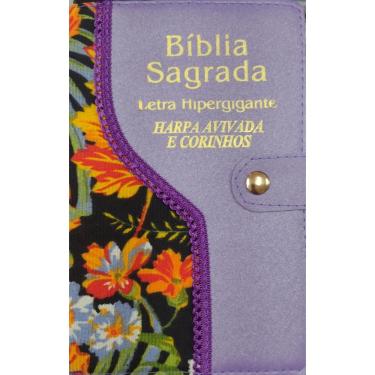 Imagem de Livro Bíblia Sagrada letra hipergigante - harpa avivada e corinhos autor João Ferreira de Almeida (2021)
