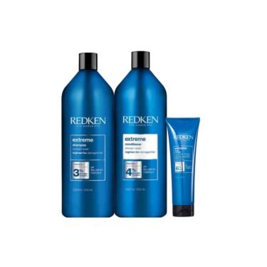 Imagem de Kit Redken Extreme Shampoo 1L + Condicionador 1L + Mascara 250Gr