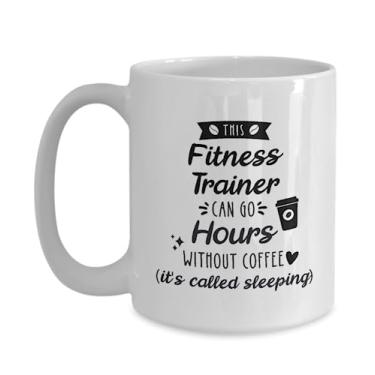 Imagem de Caneca de café para treinador de fitness, presente para treinador de fitness, presente para treinador de fitness, presentes para amigos, presente de agradecimento para treinador de fitness, ideia de presente de aniversário de Natal (425 g)