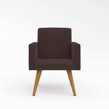 Imagem de Cadeira Decorativa Para Quarto – Balaqui Decor Cor:marrom