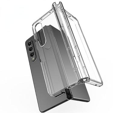Imagem de Capa transparente com capa completa para Samsung Galaxy Z Fold 4 3 5G Slim Phone Cover com S Pen Slot e dobradiça protetora à prova de choque, para Galaxy Z Fold 4