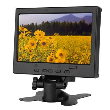 Imagem de Monitor de Computador de 7 Polegadas Com Tela 1024x600, Monitor Mini HD MI Com Suporte para Entradas AV HD MI VGA, Tela de Monitor CCTV Portátil para Carro Com Alto-falante
