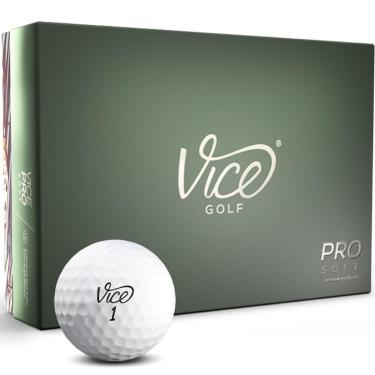 Imagem de Vice Golf Bolas de golfe Pro Soft, brancas (uma dúzia)