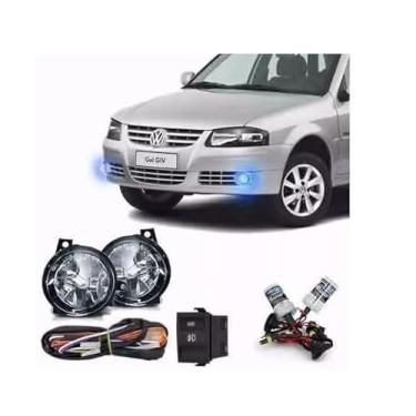 Imagem de Kit Farol Milha Gol G4 Saveiro Parati Botão Semelhante Original + Xenon (Tonalidade 6000k branca)