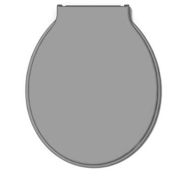 Imagem de Assento Sanitario Almofadado Economico Oval Cinza Claro - Durin