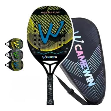 Imagem de Raquete Beach Tennis Camewin 100% Fibra Carbono 12k+ Original (PREDATOR BLUE)