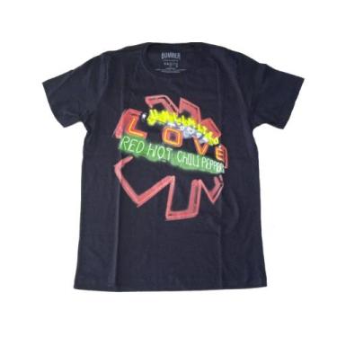 Imagem de Camiseta Red Hot Chili Peppers Blusa Preta Banda Rock Bo598 Brc - Belo