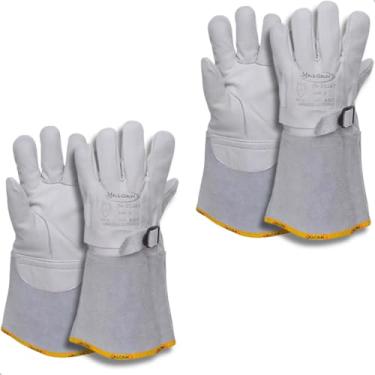 Imagem de Kit 2 Luva De Vaqueta Para Cobertura De Luva Eletricista Epi