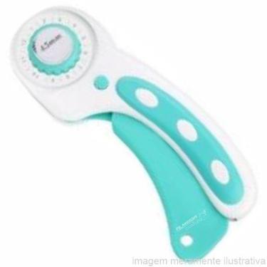 Imagem de Cortador Circular Retrátil Com Lâmina De 45Mm Para Costura E Patchwork - Branco