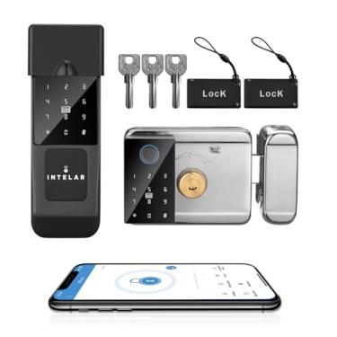 Imagem de Fechadura WiFi inteligente para porta de entrada sem chave de impressão digital, fechadura de porta de entrada para porta de ferro, Porta de madeira/Porta de Alumínio