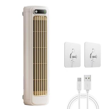Imagem de LEAQU Ventilador de torre, mini ar condicionado com operação ultra silenciosa e alto fluxo de ar, 3 configurações de velocidade, ideal para cozinha, quarto, escritório (branco)