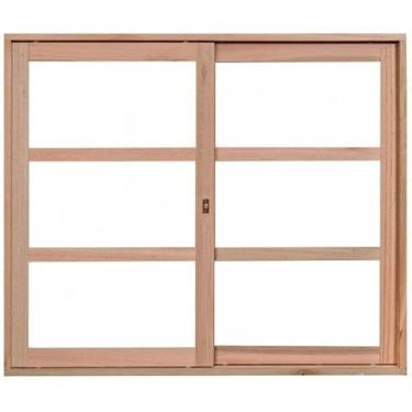 Imagem de Janela com Caixilhos de Correr sem Venezianas 120x120cm Rondosul Natural